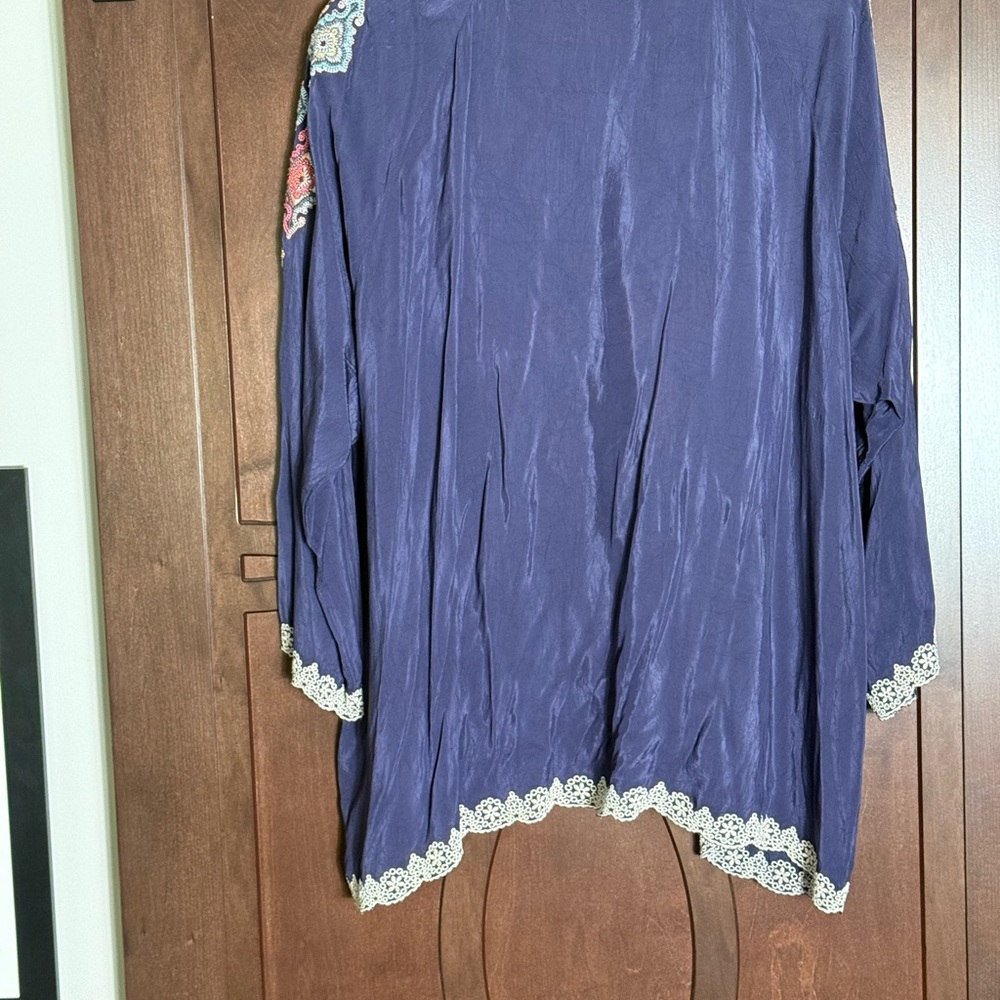 Johnny Was Kikumi Embroidered blouse Plus Size 3X - Picture 5 of 7